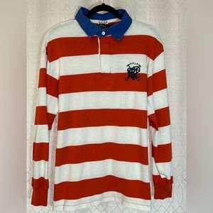 Vintage Polo Ralph Lauren Rugby Shirt Mens Large Tall Crest GREAT CONDITION #132